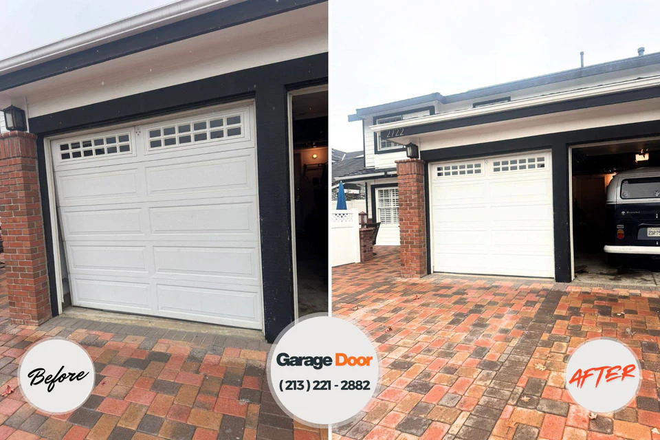 Before and after: garage door repair St. Clair, MI